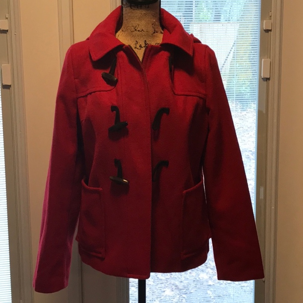 Pea coat hooded